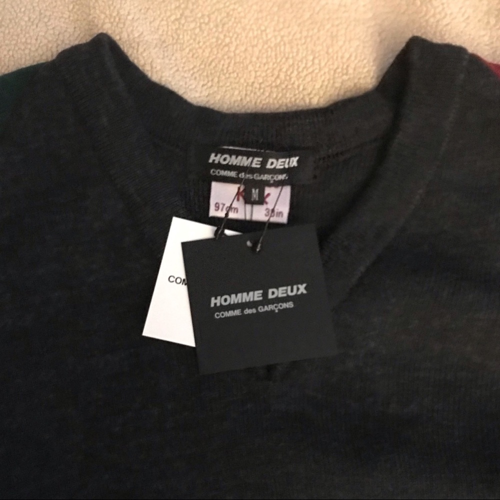 NWT Comme Des Garcons Color Block Sweater M - Picture 6 of 7